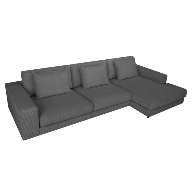 Modulares Ecksofa Ryan Perspections Polsterfarbe: Dunkelgrau, Ausrichtung: Rechts ausgerichtet on Productcaster.