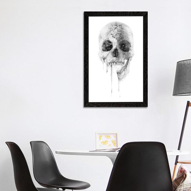 Crystal Skull by Alexis Marcou - Print on Canvas East Urban Home Size: 101.6cm H x 66.04cm W x 3.81cm D, Frame Option: Black Framed on Productcaster.