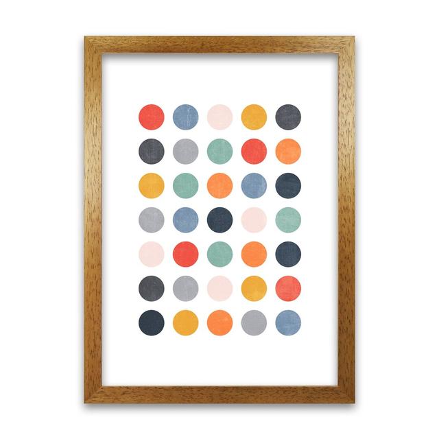 Scandi Dots Texture Original - Print Norden Home Frame Option: Oak Frame, Size: 30cm H x 21cm W x 3cm D on Productcaster.