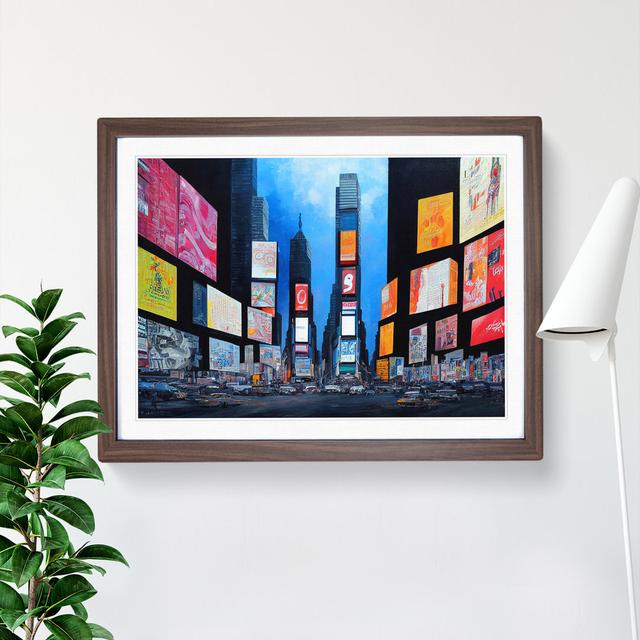 Times Square Vol.4 - Single Picture Frame Print Marlow Home Co. Size: 34cm H x 46cm W x 2cm D, Frame Colour: Walnut Framed on Productcaster.