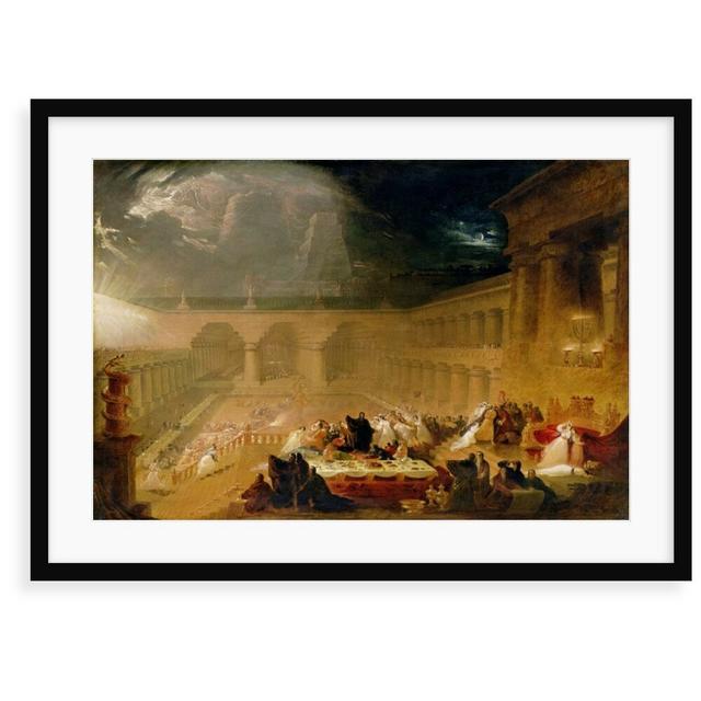 Belshazzar's Feast by John Martin - Painting Print Astoria Grand Size: 50 cm H x 70 cm W x 2.3 cm D, Format: Framed Paper on Productcaster.