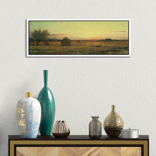 Jersey Meadows by Martin Johnson Heade - Panoramic Gallery-Wrapped Canvas Giclée on Canvas ClassicLiving Size: 30.48cm H x 91.44cm W x 3.81cm D, Forma on Productcaster.