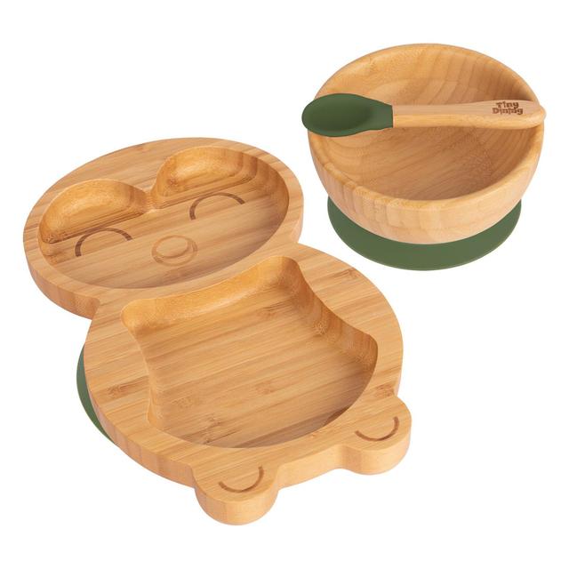 3 Piece Dinnerware Set (Set of 3) Tiny Dining Colour: Olive Green on Productcaster.