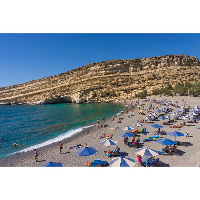 Matala Beach, Crete Island House of Hampton Size: 81cm H x 122cm W x 3.8cm D on Productcaster.