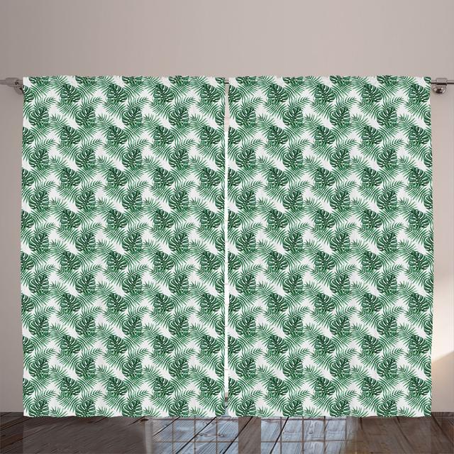 Rustic curtain, palm mango banana tree, green ColorD Shower Curtain on Productcaster.