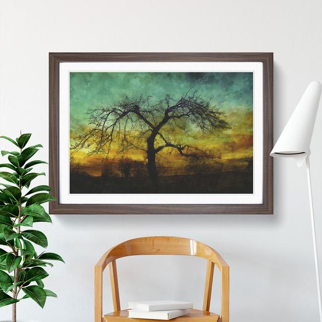 Tree at Sunset Vol.4 - Picture Frame Graphic Art East Urban Home Frame Option: Walnut, Size: 36cm H x 48cm W x 2cm D on Productcaster.