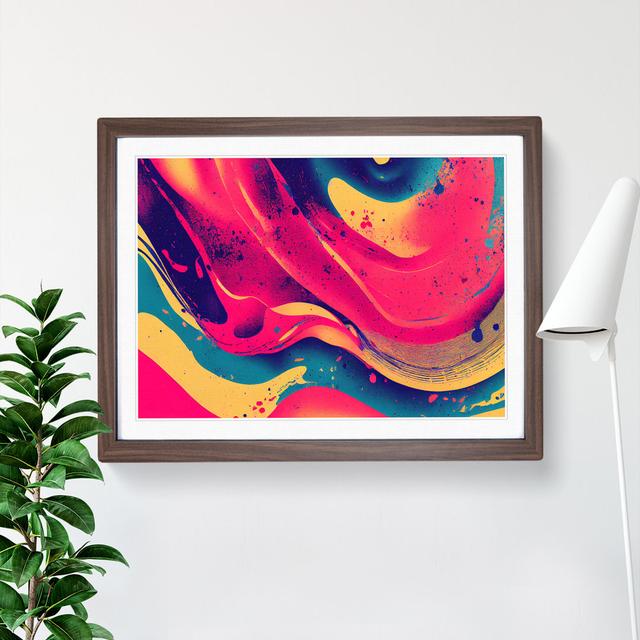 Unbeatable Modern Abstract Art - Picture Frame Graphic Art Metro Lane Frame Colour: Walnut Framed, Size: 46cm H x 64cm W x 2cm D on Productcaster.