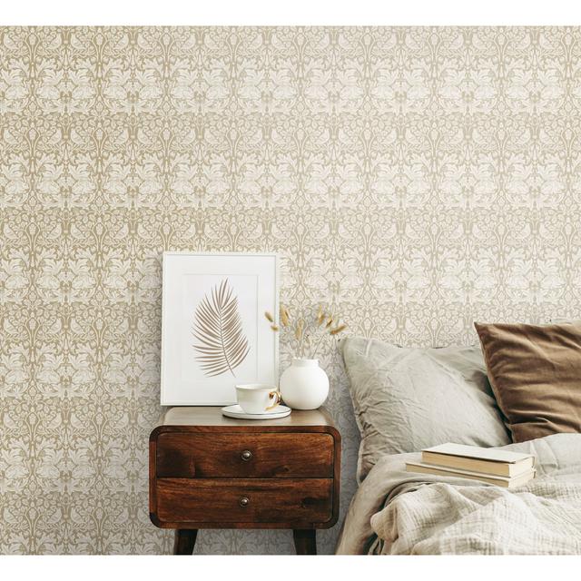 Padstow 10m x 50cm Matte Wallpaper Roll Lark Manor Colour: Natural on Productcaster.