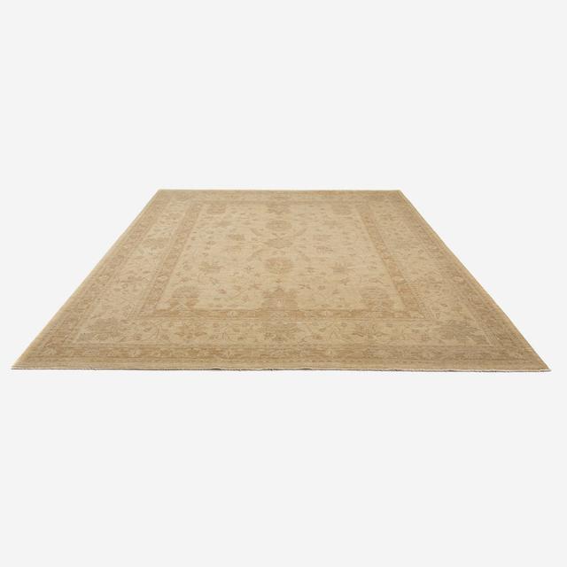 Anifa Geometric Handmade Hand-Knotted Rectangle: 288' X 247' Tan Area Rug Rosalind Wheeler on Productcaster.