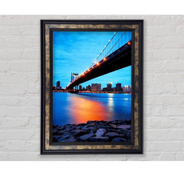 Sunset Harbour Bridge - Single Picture Frame Art Prints Bright Star Size: 84.1cm H x 59.7cm W x 8cm D on Productcaster.