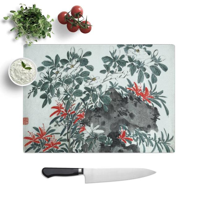 Glass Garden Flowers Vol.4 by Chen Daofu Chopping Board East Urban Home Size: 39 cm W x 28.5 cm L on Productcaster.