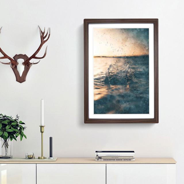 Make a Splash - Picture Frame Painting Print East Urban Home Frame Option: Walnut Framed, Size: 45cm H x 33cm W x 2cm D on Productcaster.