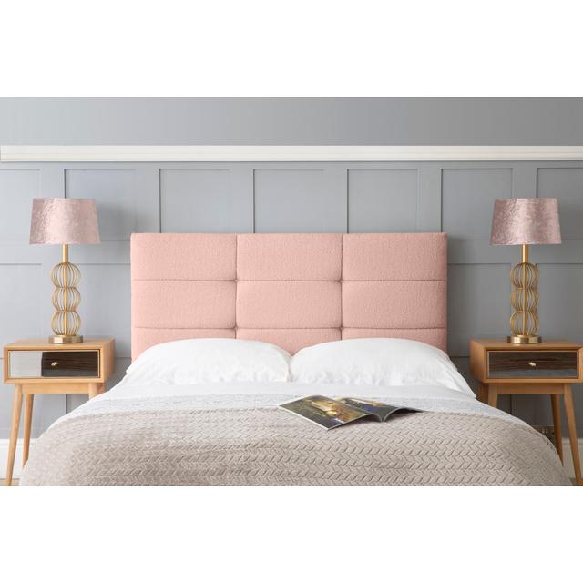 Ilsemarie Upholstered Headboard 17 Stories Size: Small Double (4'), Upholstery: Powder on Productcaster.