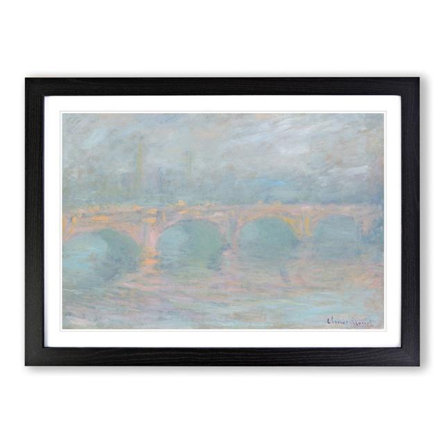 Waterloo Bridge in London Vol.2 by Claude Monet - Picture Frame Painting East Urban Home Size: 48cm H x 65cm W x 2cm D, Frame Option: Black on Productcaster.