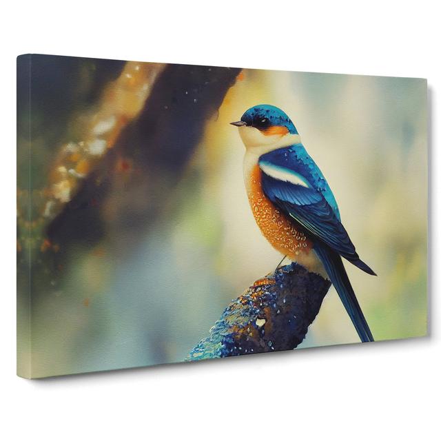 Breathtaking Swallow Bird - Wrapped Canvas Print 17 Stories Size: 35cm H x 50cm W x 3cm D on Productcaster.