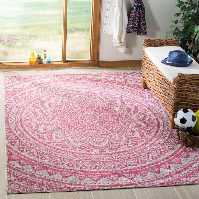 Atlanta Hooked Light Grey/Fuchsia Rug World Menagerie Rug Size: Rectangle 160 x 230cm on Productcaster.