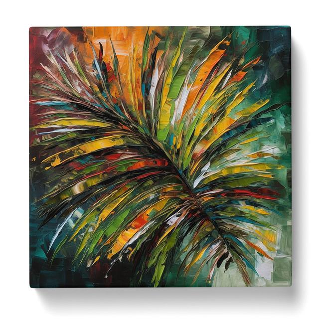 Palm Leaf Expressionism - No Frame Art Prints Bay Isle Home Size: 50cm H x 50cm W x 3cm D on Productcaster.