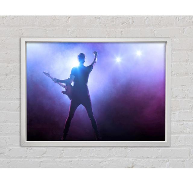 Guitarist Rocks - Single Picture Frame Art Prints on Canvas Ebern Designs Size: 84.1cm H x 118.9cm W x 3.3cm D on Productcaster.