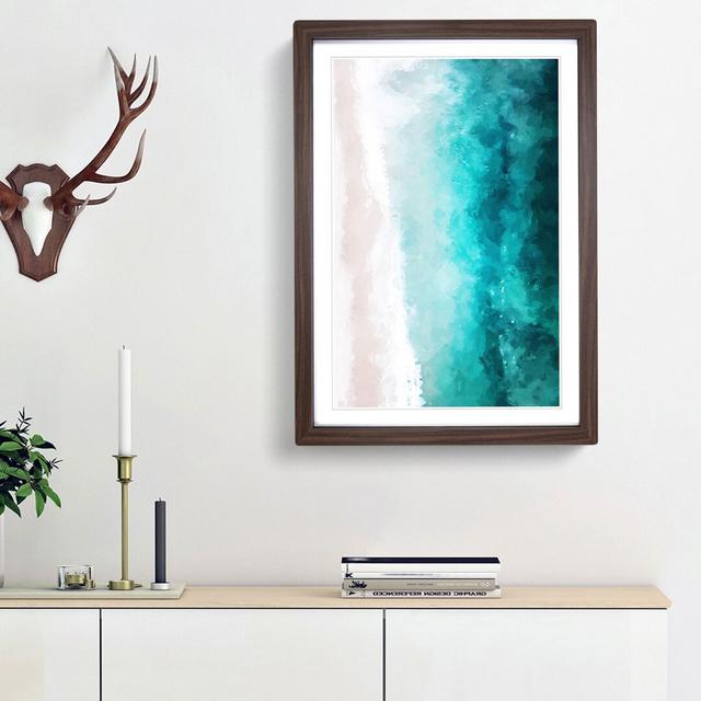 Swanbourne Beach in Australia in Abstract - Picture Frame Painting Print East Urban Home Frame Option: Walnut Framed, Size: 87cm H x 62cm W x 2cm D on Productcaster.