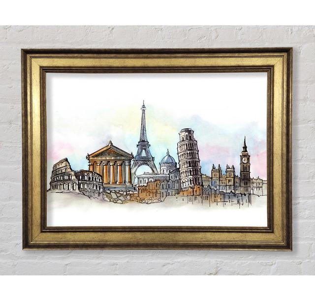 Famous Citys Of The Europe 4 - Single Picture Frame Art Prints Bright Star Size: 84.1cm H x 142.2cm W x 8cm D on Productcaster.