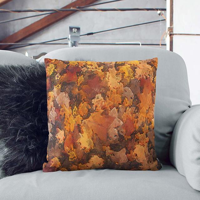 Fallen Leaves Cushion with Filling East Urban Home Size: 55cm H x 55cm W x 20cm D on Productcaster.