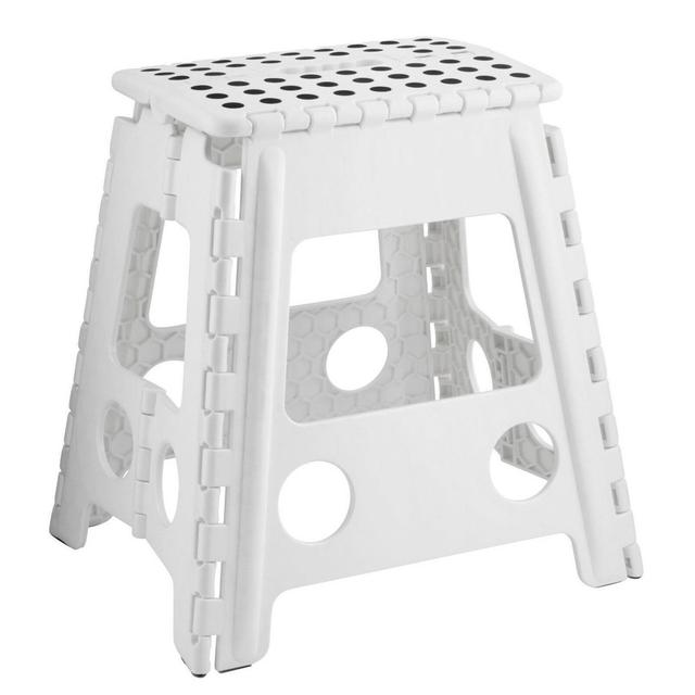 Folding Step Stool Lightweight Foldable for Adults and Kids (White, Large) WFX Utility on Productcaster.