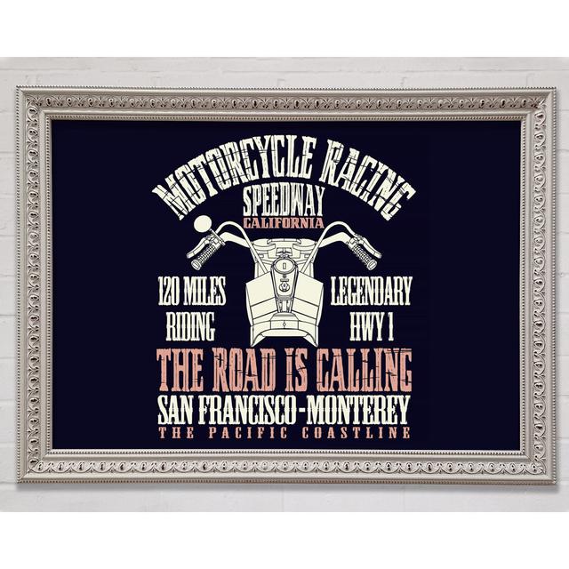 The Pacific Coastline Motorcycle Race - Picture Frame Art Prints Bright Star Size: 21cm H x 29.7cm W on Productcaster.