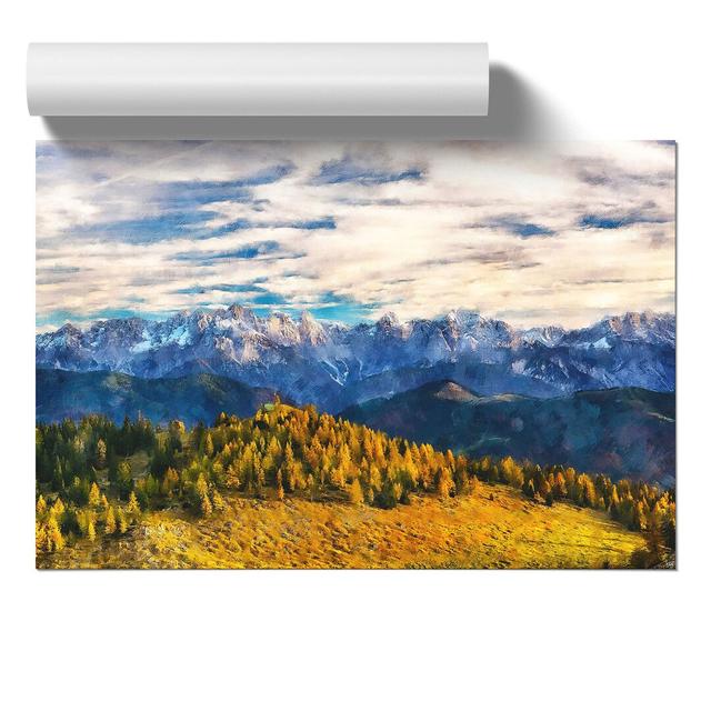 View of the Alps in Austria - Unframed Graphic Art East Urban Home Size: 42cm H x 59cm W x 0.1cm D on Productcaster.