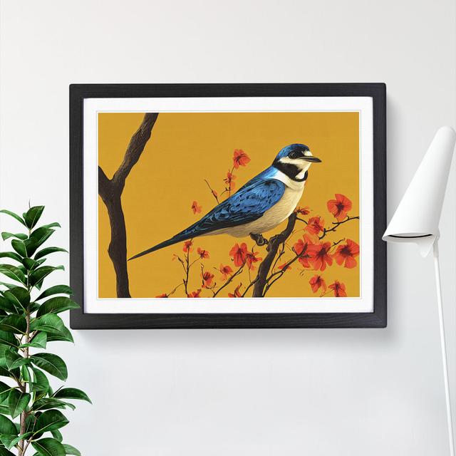 Otherworldly Swallow Bird - Single Picture Frame Print 17 Stories Frame Colour: Black, Size: 34cm H x 46cm W x 2cm D on Productcaster.