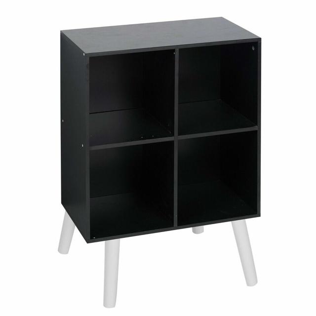 Havza Bookcase 17 Stories Colour: Black/Black on Productcaster.