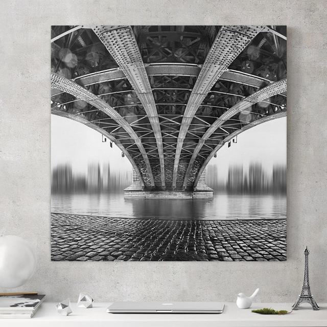 Leinwandbild Under The Iron Bridge Ebern Designs Größe: 50 cm H x 50 cm B, Format: 330g/m³ recycelte Canvas on Productcaster.