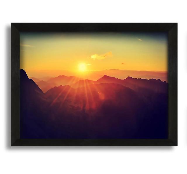 Sunrays over the Mountains 2 - Picture Frame Photograph on Canvas Union Rustic Size: 30cm H x 42cm W x 10cm D on Productcaster.