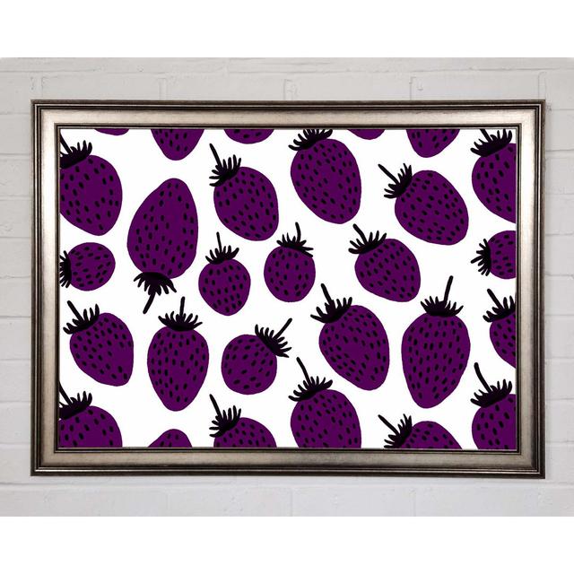 Purple Raspberries - Single Picture Frame Art Prints Ophelia & Co. Size: 59.7cm H x 84.1cm W on Productcaster.