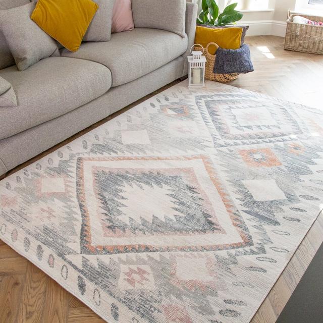 Gailey Tufted Cream/Gray/Pink Rug Mistana Rug Size: Rectangle 60 x 110cm on Productcaster.