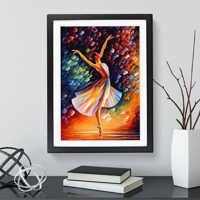 Ballerina Dancer No.4 - Single Picture Frame Painting Rosdorf Park Frame Colour: Black Framed, Size: 64cm H x 46cm W x 2cm D on Productcaster.