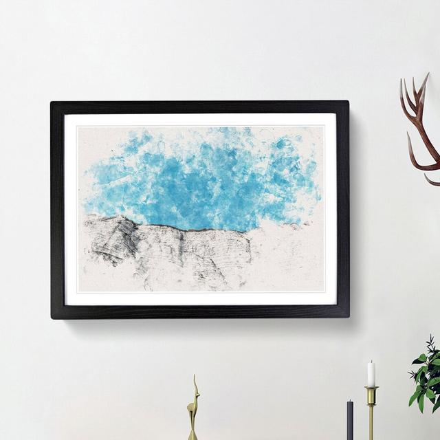 Looking up at the White Cliffs of Dover - Picture Frame Painting Print East Urban Home Frame Option: Black Framed, Size: 45cm H x 63cm W x 2cm D on Productcaster.