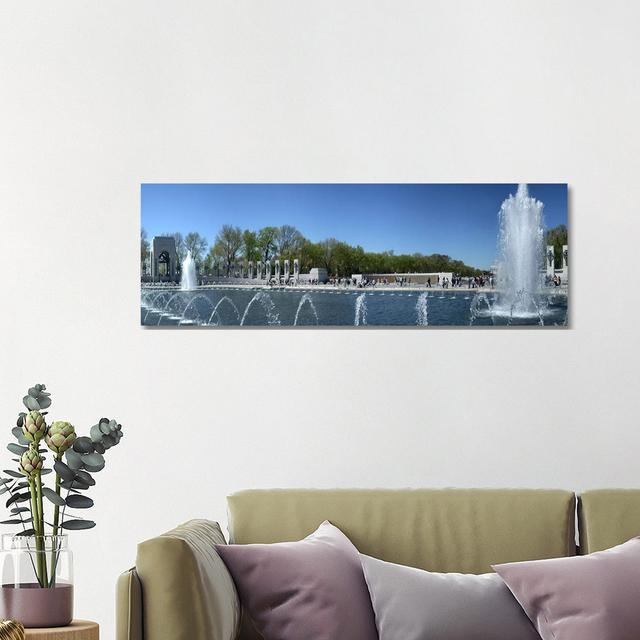 Fountain In A War Memorial, National World War II Memorial, Washington DC, USA by Panoramic Images - Panoramic Gallery-Wrapped Canvas Giclée on Canvas on Productcaster.