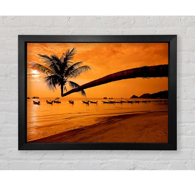 Paradise Island Boats - Single Picture Frame Art Prints Bright Star Size: 59.7cm H x 84.1cm W x 3.4cm D on Productcaster.