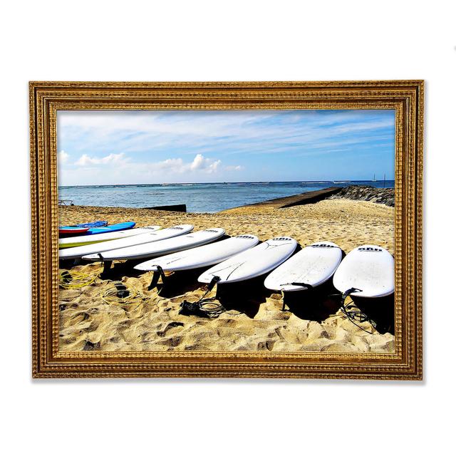 Surfboard Pick - Single Picture Frame Art Prints Bright Star Size: 29.7cm H x 42cm W on Productcaster.