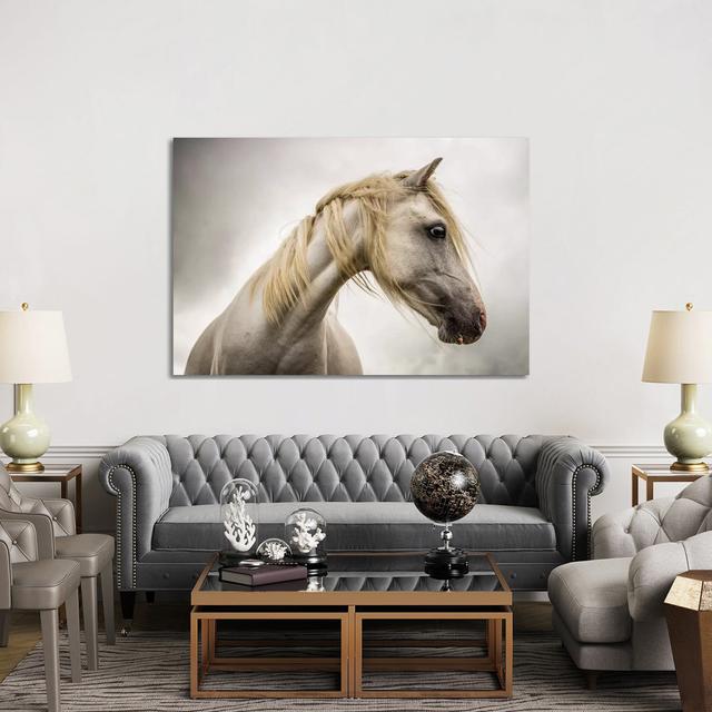 White Horse by Mark Gemmell - Wrapped Canvas Photograph Natur Pur Size: 101.6cm H x 152.4cm W x 3.81cm D on Productcaster.