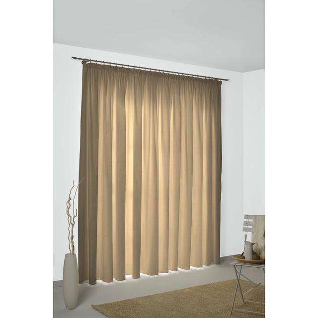 Marybel Curtain Panel Panel Ebern Designs Panel Size: 132W x 225D cm, Colour: Muddy on Productcaster.