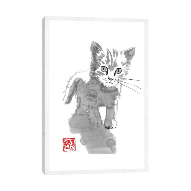 Little Cat by Péchane - Painting on Canvas Bloomsbury Market Size: 152.4cm H x 101.6cm W x 3.81cm D, Format: White Framed on Productcaster.