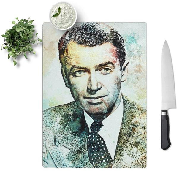 Glass James Stewart in Abstract Chopping Board East Urban Home Size: 39 cm W x 28.5 cm L on Productcaster.