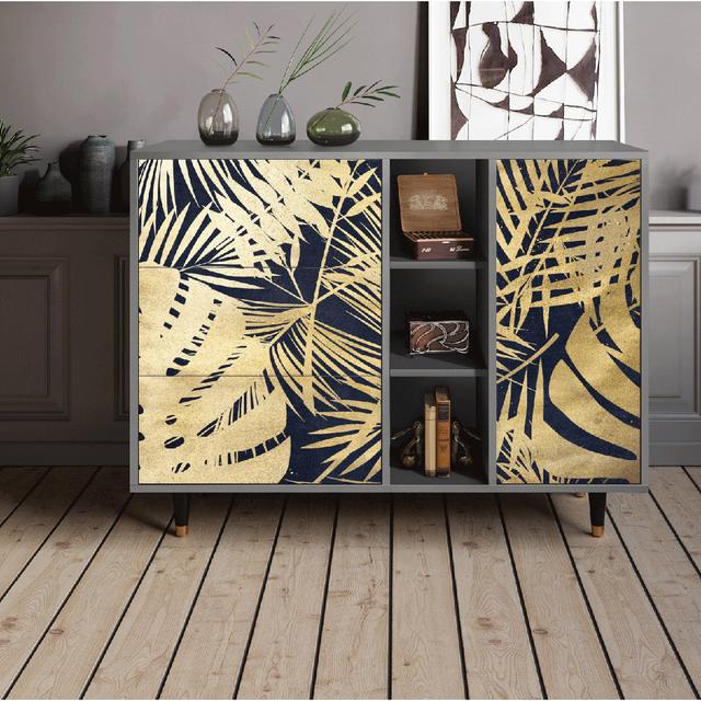 125 Cm Wide 3 Drawer Sideboard Furny Pattern: Jungle Vibes on Productcaster.