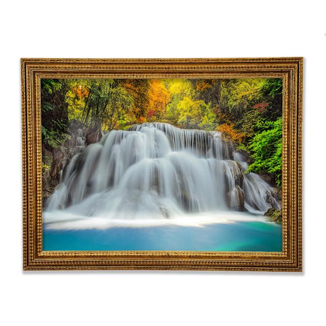 Gentle Forest Waters - Single Picture Frame Art Prints on Canvas Union Rustic Size: 100cm H x 141.4cm W x 8cm D, Format: Silver Black Framed Paper on Productcaster.