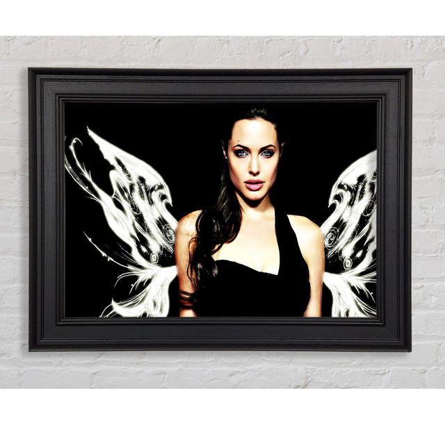 Angelina Jolie Angel Wings - Einzelner Bilderrahmen Kunstdrucke Ebern Designs Größe: 84,1 cm H x 142,2 cm B on Productcaster.