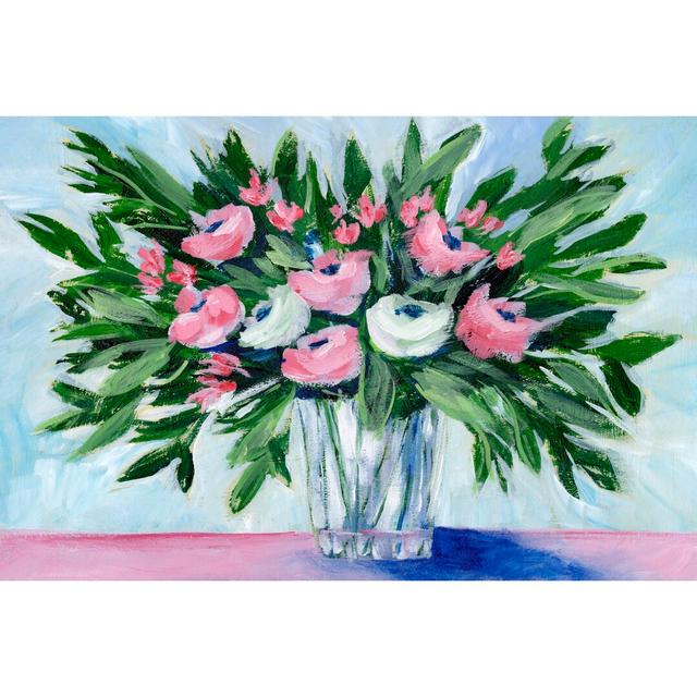 Rosy Bouquet II - Wrapped Canvas Painting Rosalind Wheeler Size: 61cm H x 91cm W on Productcaster.