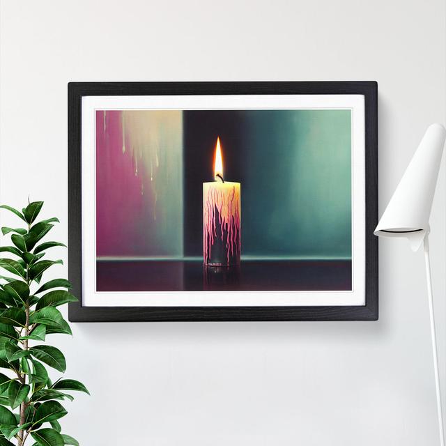 Dripping Candle - Single Picture Frame Print 17 Stories Frame Colour: Black, Size: 25cm H x 34cm W on Productcaster.