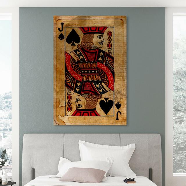 'Jack of Spades' Graphic Art Print on Canvas East Urban Home Size: 114.3 cm H x 76.2 cm W on Productcaster.