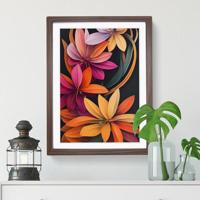 Many Flowers - Single Picture Frame Print Marlow Home Co. Frame Colour: Brown Framed, Size: 64cm H x 46cm W x 2cm D on Productcaster.